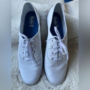 Keds Womens Champion Canvas LaceUp, USA Size 11, White